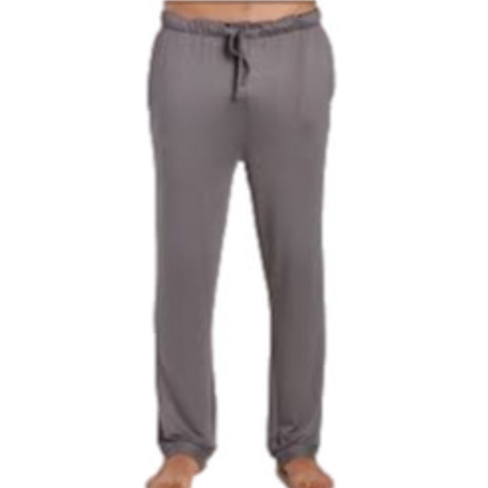 Noble Mount Men's Jersey Knit French Terry Lounge Pants Gray - Med